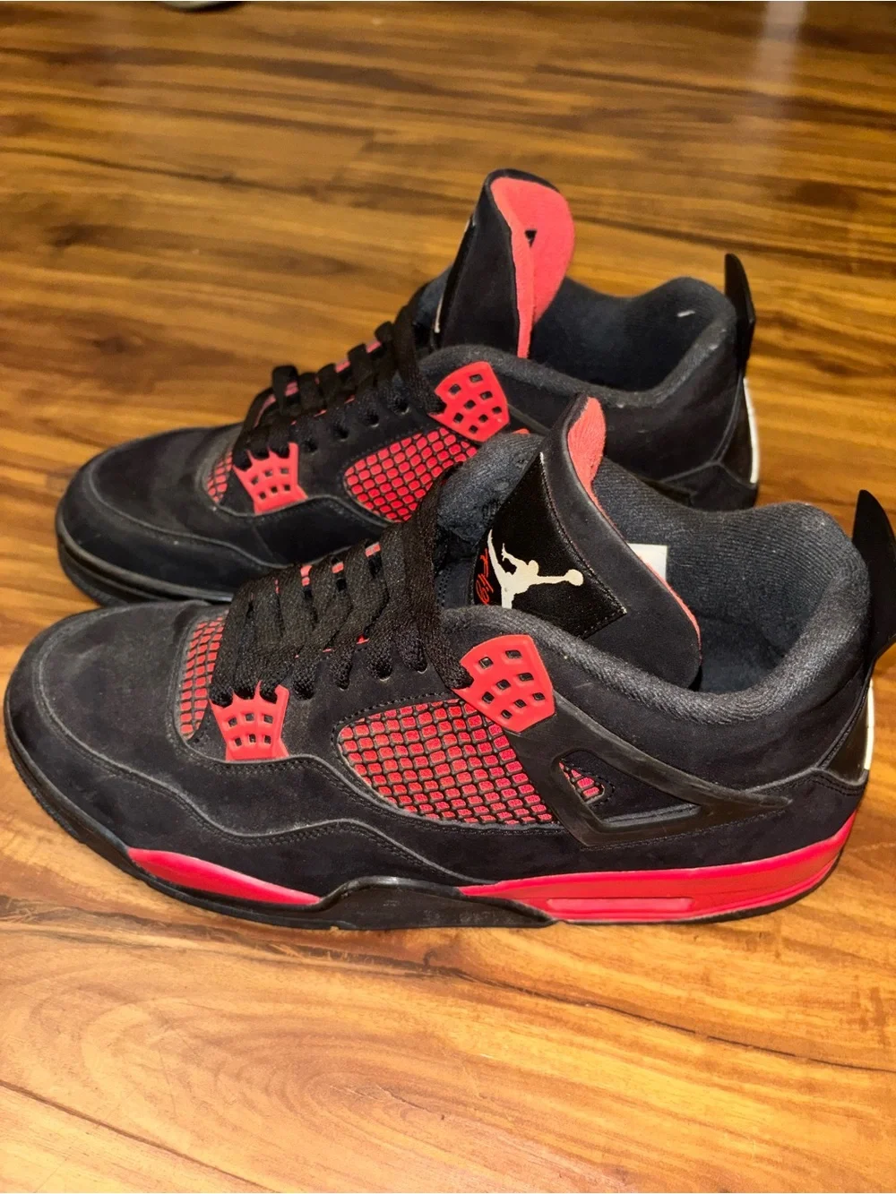 Jordan Men’s Black and Red Retro Athletic Sneakers